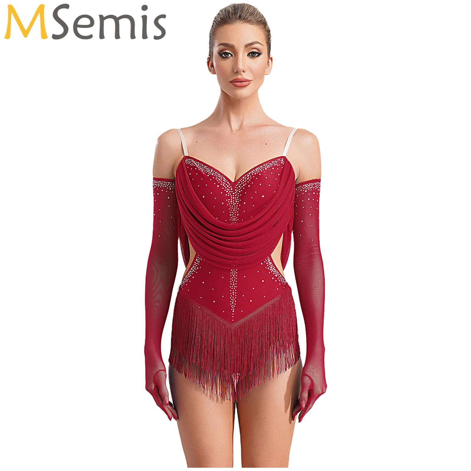 Frauen geraffte Mesh Quaste La – Rhinestone Banding Trim Bewertung und Preis