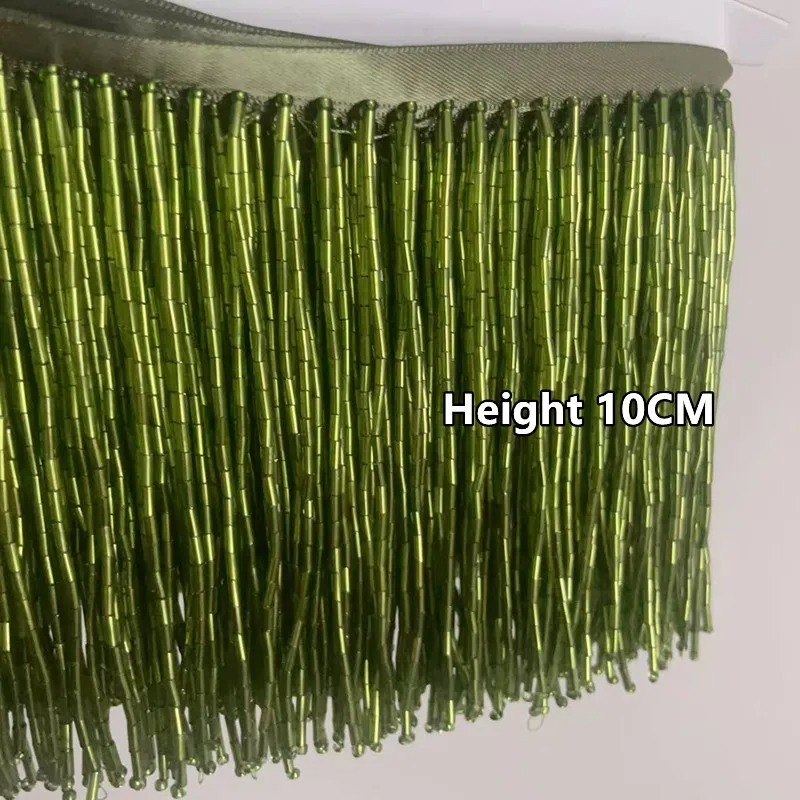10CM Silber-Rote Perlenrohr-Qu – Beaded Trim Fringe Bewertung und Preis